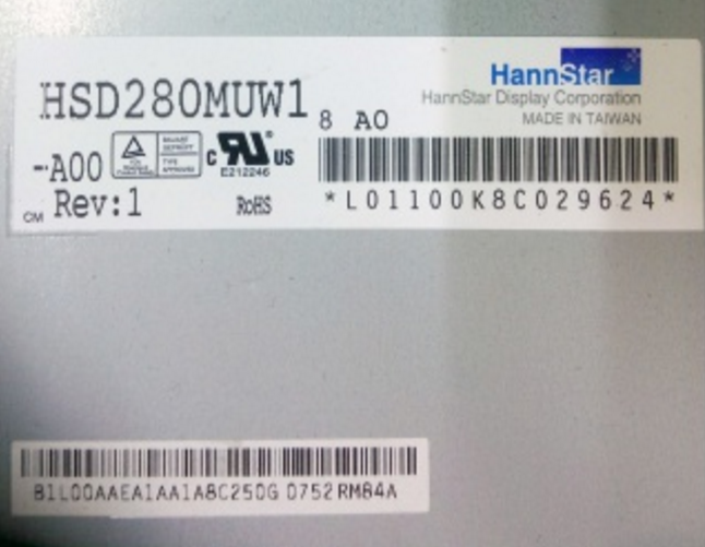 Original HSD280MUW1-A00 HannStar Screen Panel 27.5" 1920*1200 HSD280MUW1-A00 LCD Display